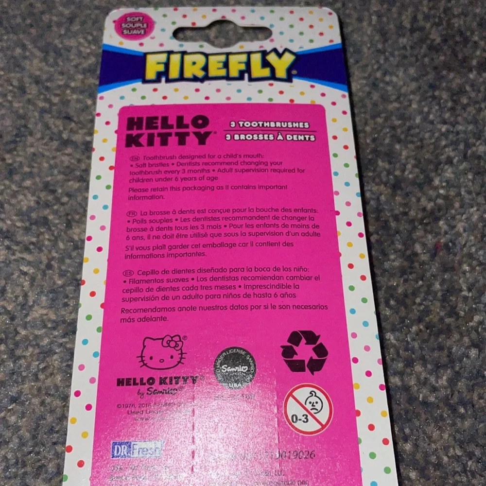 Firefly Hello Kitty Toothbrushes 🪥 3 Pack